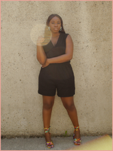 Load image into Gallery viewer, Sleeveless Romper with Pockets | Black