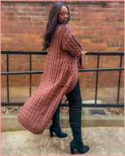 Load image into Gallery viewer, Brown Sweater Cardigan