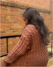 Load image into Gallery viewer, Brown Sweater Cardigan