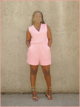 Load image into Gallery viewer, Sleeveless Romper with Pockets | Bright Pink