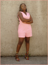 Load image into Gallery viewer, Sleeveless Romper with Pockets | Bright Pink