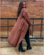 Load image into Gallery viewer, Brown Sweater Cardigan