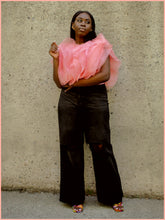 Load image into Gallery viewer, Flower Peach Tulle Top