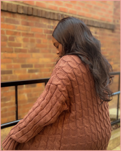 Load image into Gallery viewer, Brown Sweater Cardigan
