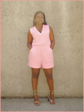 Load image into Gallery viewer, Sleeveless Romper with Pockets | Bright Pink
