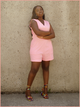 Load image into Gallery viewer, Sleeveless Romper with Pockets | Bright Pink
