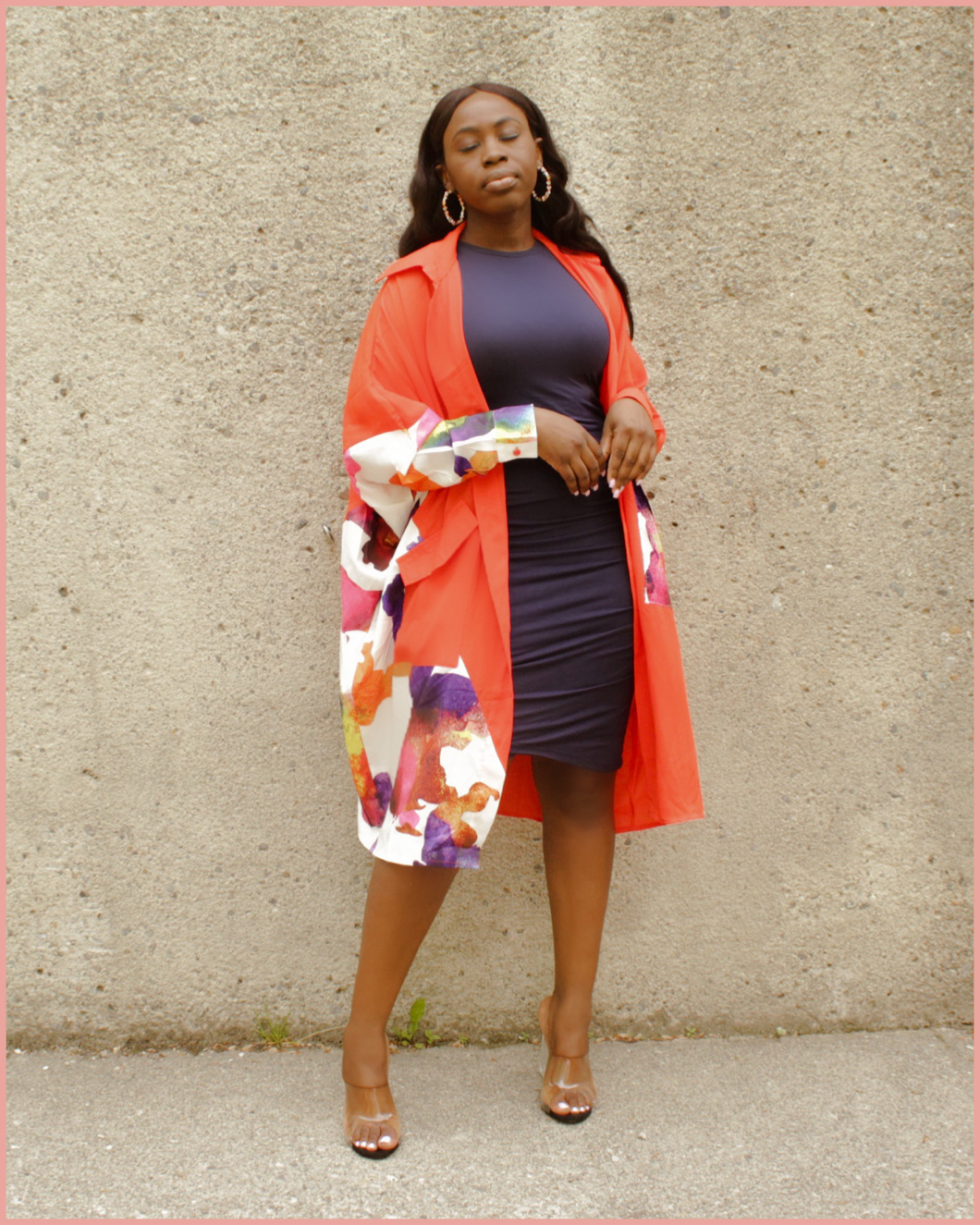 Button Down Floral Dress | Coral