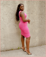 Load image into Gallery viewer, Bodycon Mini-Dress| Fuchsia
