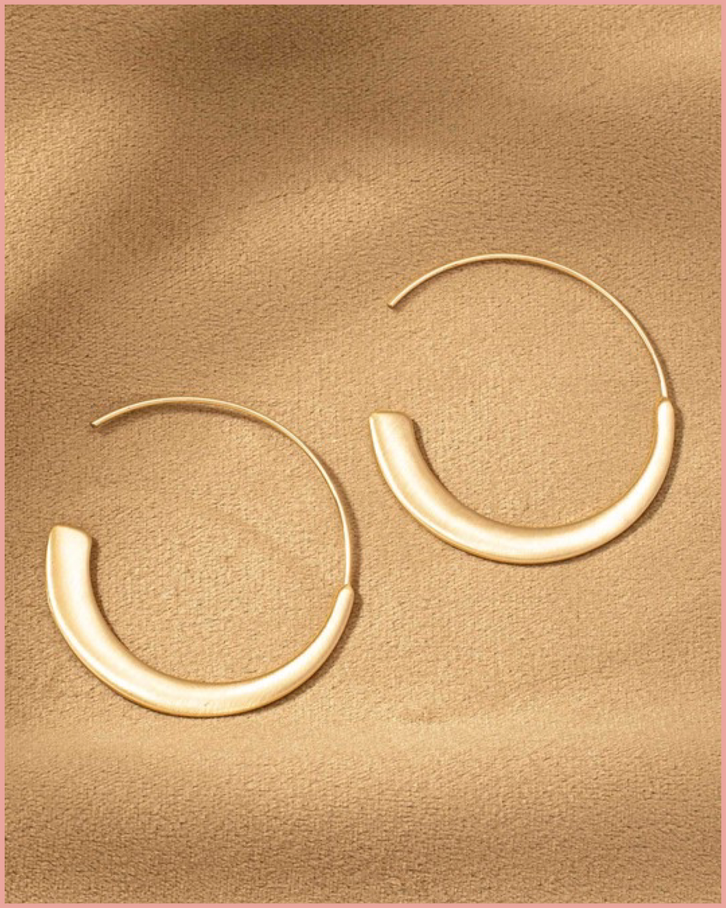 Gold Flat Hoop Earrings