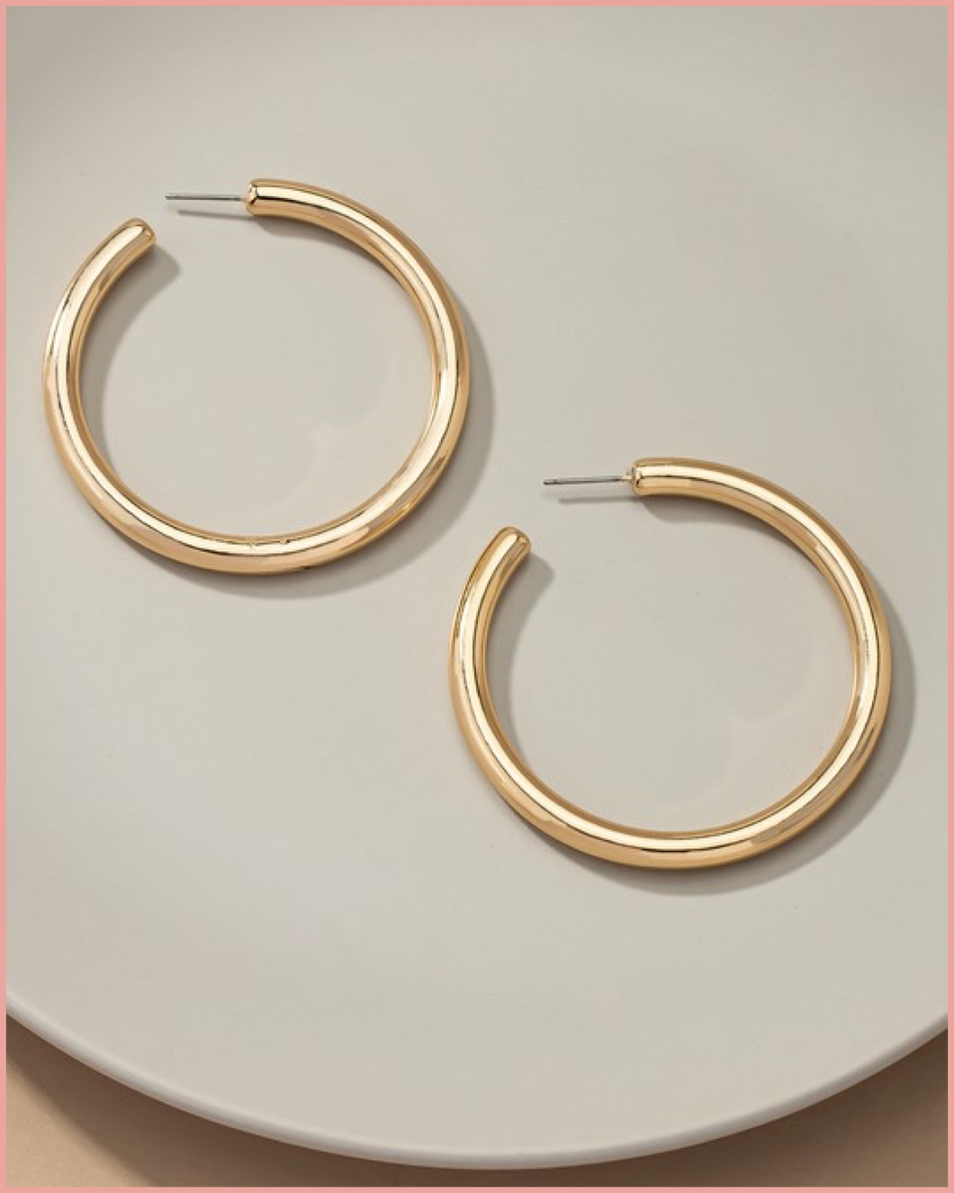 Hollow Tube Hoop Earrings