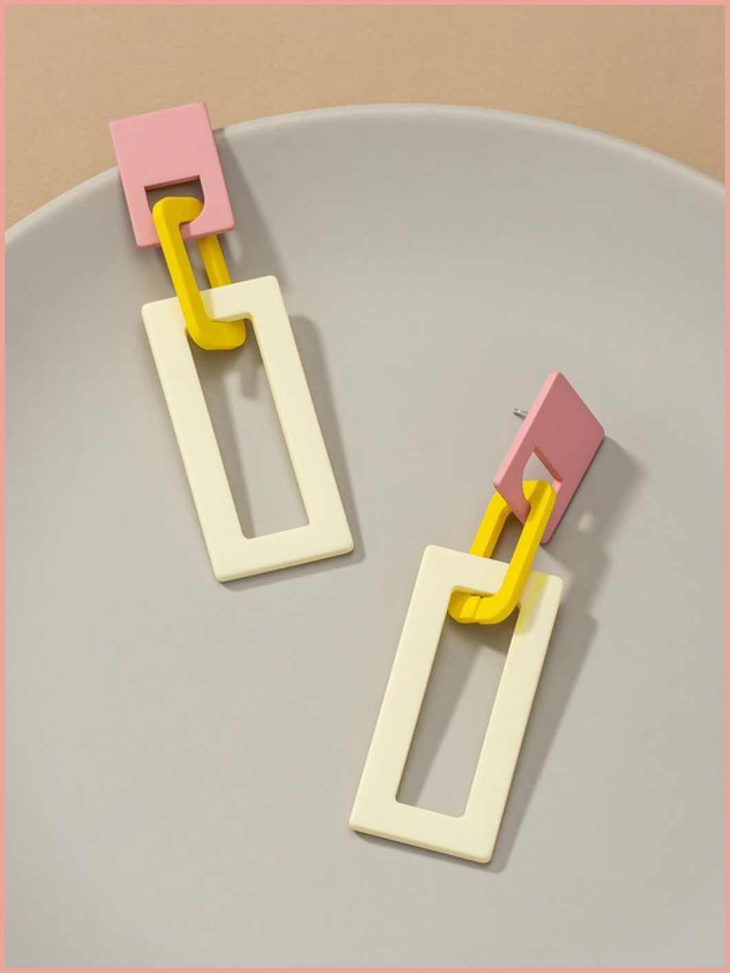 Pastel Tonal Rectangle Hoops