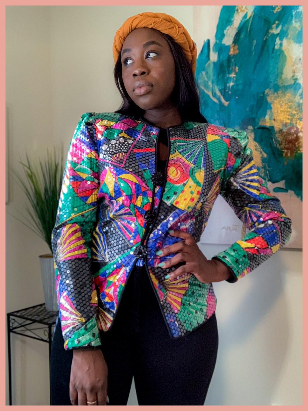 Vintage Multi-Colored Sequin Blazer