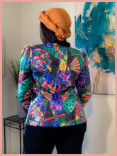 Load image into Gallery viewer, Vintage Multi-Colored Sequin Blazer
